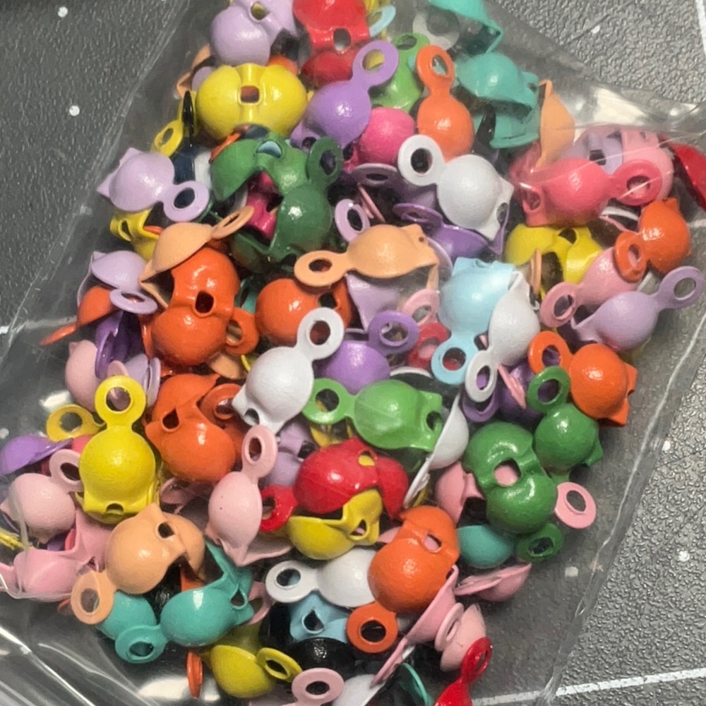 Powder Coated FoldOver Crimp beads (100+)